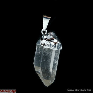 Clear Quartz Natural Point Necklace on suede cord    from Stonebridge Imports