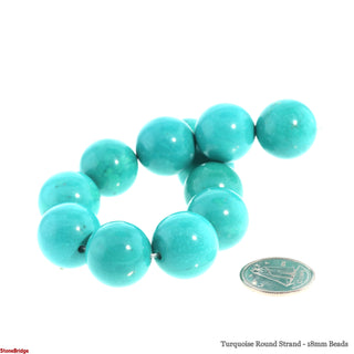 Turquoise Round Strand - 18mm Beads    from Stonebridge Imports