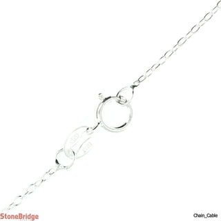 Sterling Silver Chain "Cable Style" 017 - 18" Long    from Stonebridge Imports