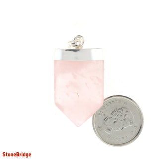 Rose Quartz V-Tongue Pendant    from Stonebridge Imports