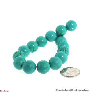Turquoise Round Strand - 10mm Beads    from Stonebridge Imports
