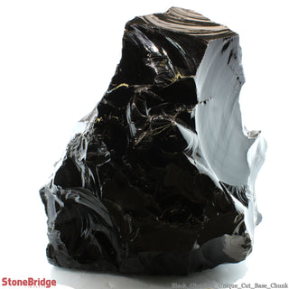 Obsidian Black Boulder Cut-Base U#84 - 23"    from Stonebridge Imports