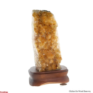 Citrine Cluster on Wood Base #4 - 9" (Enhanced) from Stonebridge Imports