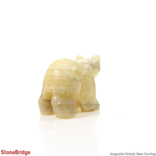 Honey Aragonite Bear Carving #1 - 3"    from Stonebridge Imports
