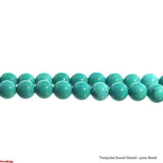 Turquoise Round Strand - 4mm Beads    from Stonebridge Imports