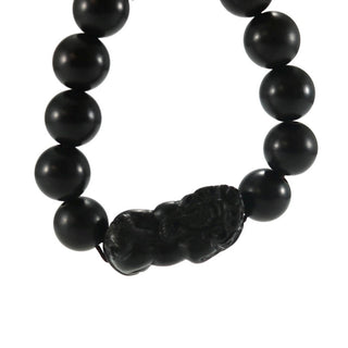 Mala Bracelet "Black Rosewood & Charm" #22    from Stonebridge Imports