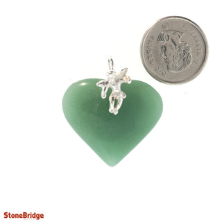 Green Aventurine Heart & Angel Pendant    from Stonebridge Imports