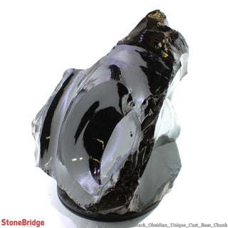 Obsidian Black Boulder Cut-Base U#86 - 18 3/4"    from Stonebridge Imports