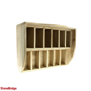 Wooden Crystals Tumbled Stone Display Stand - 12 Slots    from Stonebridge Imports