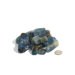 Blue Onyx Tumbled Stones    from Stonebridge Imports