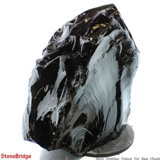 Obsidian Black Boulder Cut-Base U#85    from Stonebridge Imports