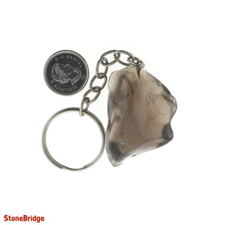 Keychain - Smoky Quartz Tumbled    from Stonebridge Imports