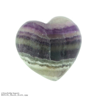 Fluorite Purple And Green Puffy Heart #1 - 1" to 1 1/2"    from Stonebridge Imports