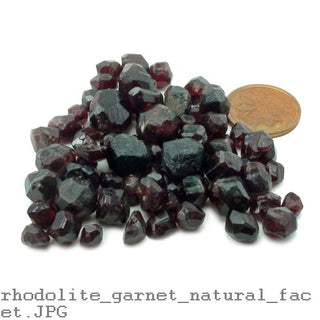 Red Facet Rough Natural Prismatic Gem Garnet - 1/4" to 3/8". Packs of 20g    from Stonebridge Imports