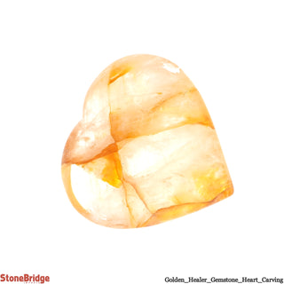 Golden Healer Crystal Heart #2 - 40Mm (1" to 2")    from Stonebridge Imports
