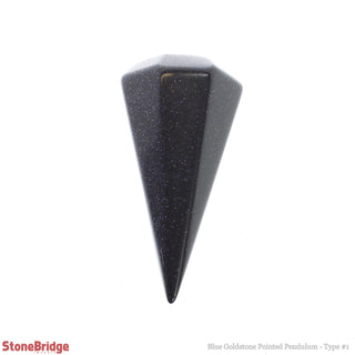 Goldstone Blue Pendulum 6 Facets & Ring    from Stonebridge Imports