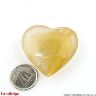 Golden Healer Heart #1 - 1" to 1 1/2"    from Stonebridge Imports