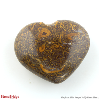 Elephant Skin Jasper Heart #4 - 1 3/4" to 2 3/4"    from Stonebridge Imports