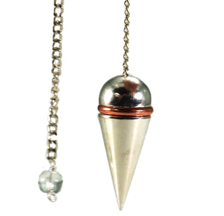 Secret Chamber Pendulum with Copper Colour Ring and Chakra Beads on Chain    from Stonebridge Imports