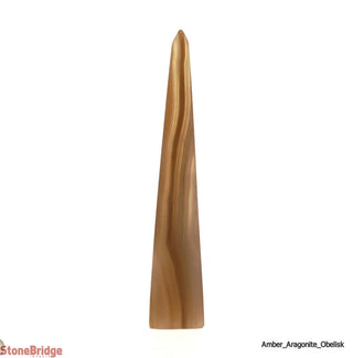 Amber Aragonite Obelisk #3 - 4" to 5"    from Stonebridge Imports