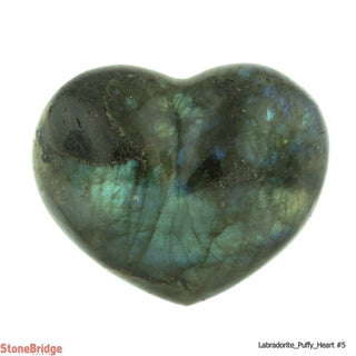 Labradorite High Flash Puffy Heart #4 - 1 3/4" to 2 3/4"    from Stonebridge Imports