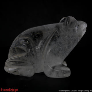 Clear Quartz Unique Frog Carving #1    from Stonebridge Imports