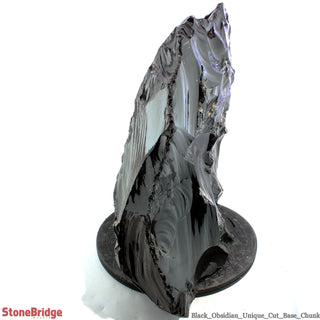 Obsidian Black Boulder Cut-Base U#73 - 17 1/2"    from Stonebridge Imports
