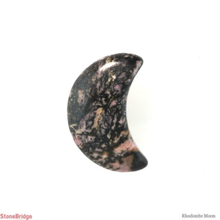 Rhodonite Moon Shape Polished Stones    from Stonebridge Imports