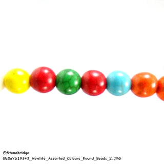 Howlite - Assorted Colours - Round Strand 15" - 8mm    from Stonebridge Imports