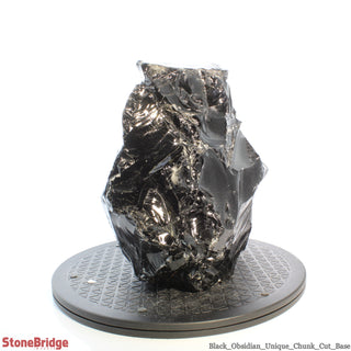 Obsidian Black Boulder Cut-Base U#28 - 15"    from Stonebridge Imports