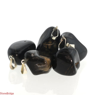 Black Onyx Tumbled Pendants - 5 Pack    from Stonebridge Imports