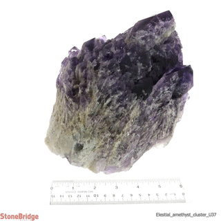 Amethyst Elestial Quartz Cluster U#37 - 8 1/2"    from Stonebridge Imports