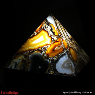 Agate Pyramid Lamp U#1 - 25cm    from Stonebridge Imports