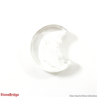 Clear Quartz Moon Cabochon - 3/4"    from Stonebridge Imports