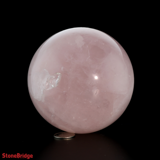 Rose Quartz A Sphere - Large #6 - 3 1/2"    from Stonebridge Imports