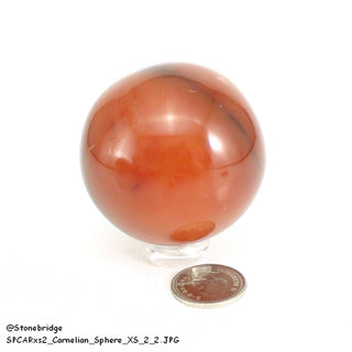 Carnelian Sphere - Extra Small #2 - 1 3/4"    from Stonebridge Imports