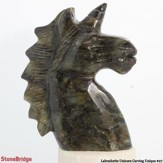 Labradorite Unicorn Carving U#27 - 5 3/4"    from Stonebridge Imports