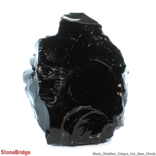 Obsidian Black Boulder Cut-Base U#57 - 13 1/4"    from Stonebridge Imports