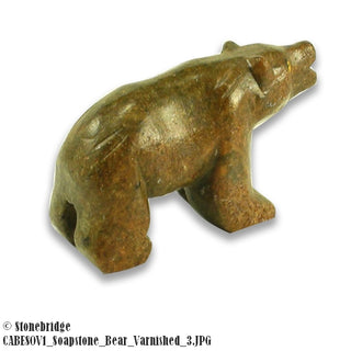 Bear Soapstone Carving Varnished    from Stonebridge Imports