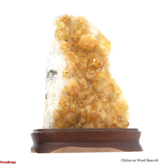 Citrine Cluster on Wood Base #6 - 10" (Enhanced) from Stonebridge Imports