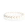 Porcelain White Faceted Round Bracelet - 8mm    from Stonebridge Imports