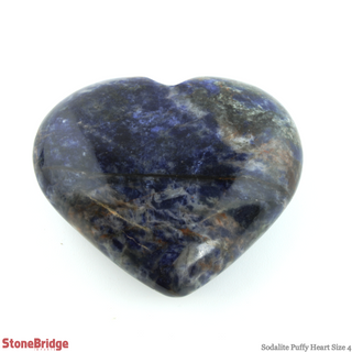 Sodalite Heart #4 - 1 3/4" to 2 3/4"    from Stonebridge Imports