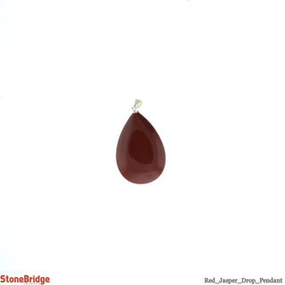 Red Jasper Drop Pendant - 34mm x 25mm    from Stonebridge Imports