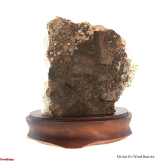 Citrine Cluster on Wood Base #2 - 8" (Enhanced) from Stonebridge Imports