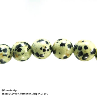 Dalmatian Jasper - Round Strand 15" - 4mm    from Stonebridge Imports