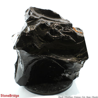 Obsidian Black Boulder Cut-Base U#66 - 17 1/2"    from Stonebridge Imports