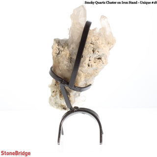 Smoky Quartz Cluster on Iron Stand U#18    from Stonebridge Imports