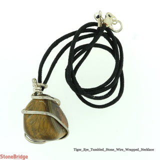Tiger Eye Tumbled Wrapped Necklaces    from Stonebridge Imports