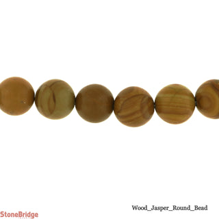 Wood Jasper - Round Strand 15" - 8mm    from Stonebridge Imports