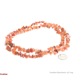 Carnelian Chip Strands - 5mm to 8mm    from Stonebridge Imports